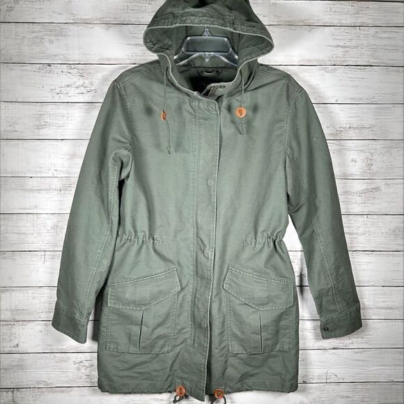 Abercrombie & Fitch Anorak Utility Cotton Canvas Hooded Pull Waist Jacket Small - Picture 1 of 7